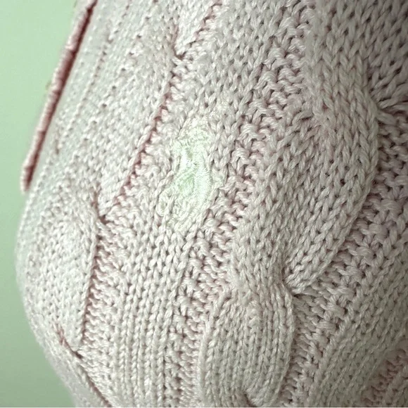 POLO RALPH LAUREN Pink Cable Knit Dress Size XL - Picture 4 of 9